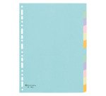 Intercalaires neutres A4 Exacompta Forever carte recyclée colorée 12 onglets - 1 jeu