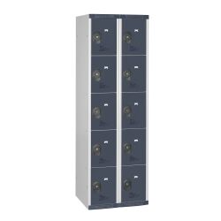 Vestiaire colonnes 5 cases monobloc