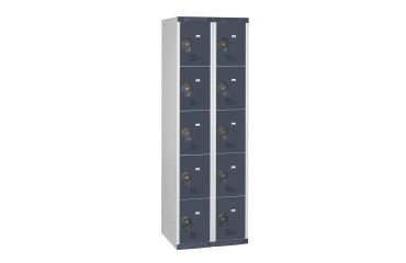 Vestiaire colonnes 5 cases monobloc
