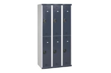 Vestiaire colonnes 2 cases monobloc