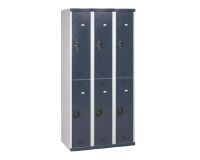 Vestiaire colonnes 2 cases monobloc