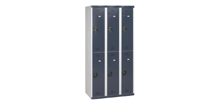 Vestiaire colonnes 2 cases monobloc
