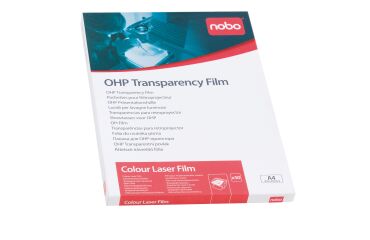 Transparencias nobo A4 para impresoras láser - paquete de 50