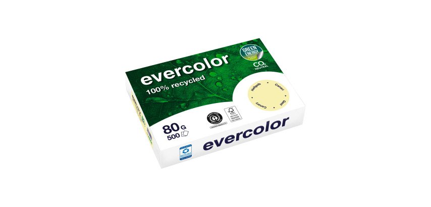 Ream of recycled paper 500 sheets Evercolor A4 80g