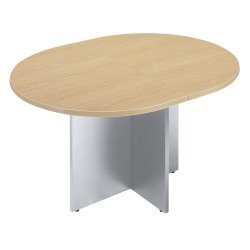 Table de réunion ovale modulable L140 x P 120 cm pieds croix Excellens