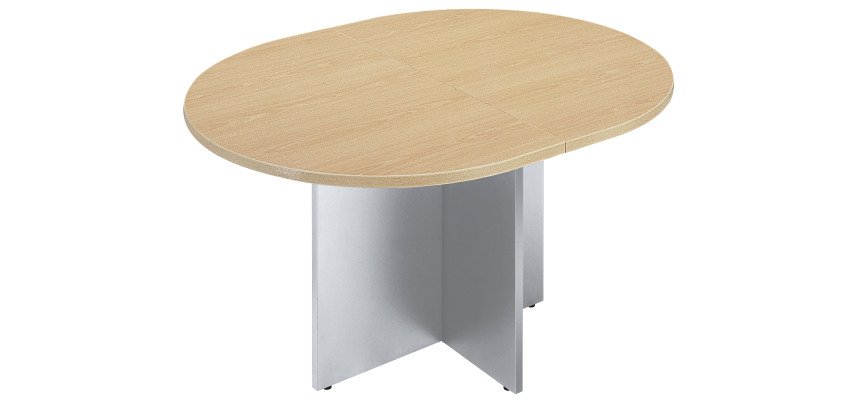 Table de réunion ovale modulable L140 x P 120 cm pieds croix Excellens
