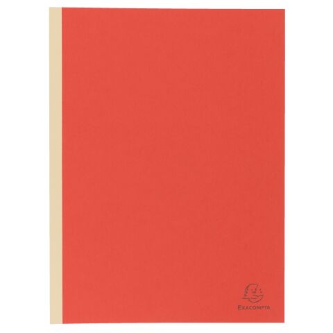 Sucarpetas de cartón Exacompta con fuelle lomo de lona 24 x 32 cm - Pack de 25 rojo