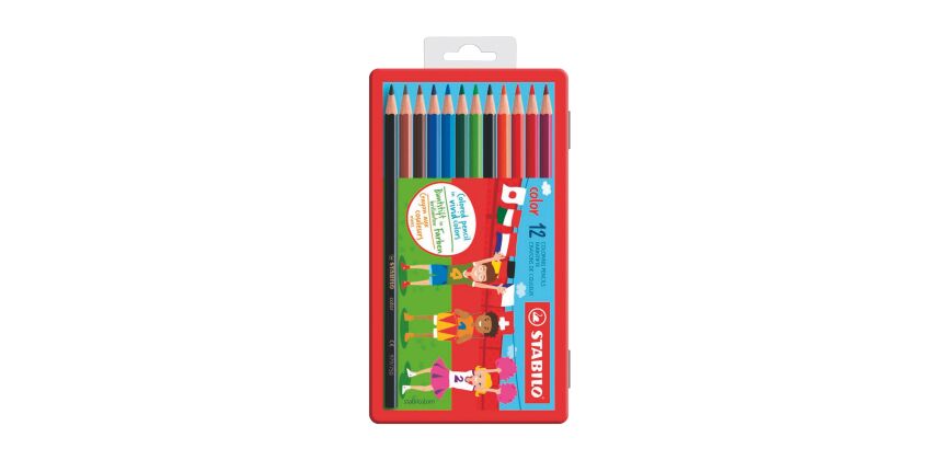 Crayon de couleur Stabilo Color couleurs assorties - Boîte de 12