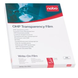 Box mit transparenter Folie für Overhead Projector - box von 100