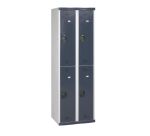 Vestiaire colonnes 2 cases monobloc