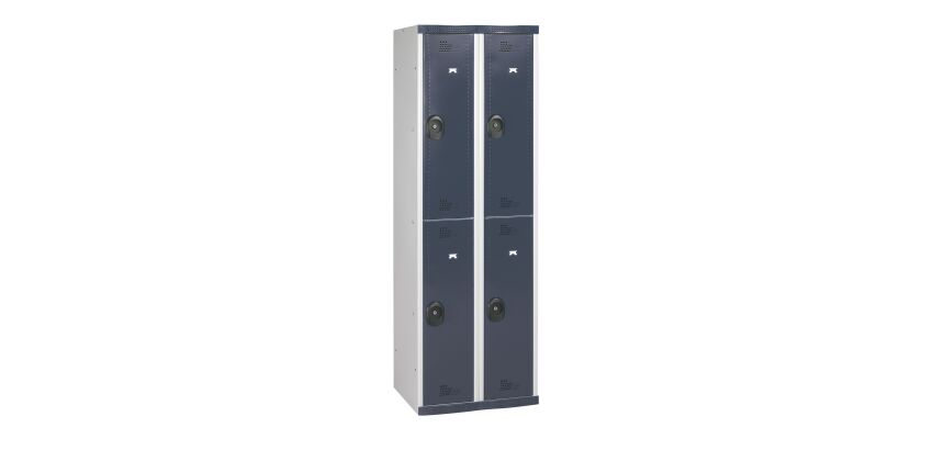 Vestiaire colonnes 2 cases monobloc