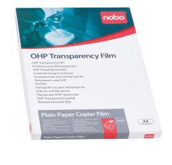 Transparencias nobo A4 para impresora inkjet - paquete de 100 hojas