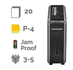 Powershred 125Ci Shredder - Cross-Cut P-4 - 20 Sheets - Fellowes