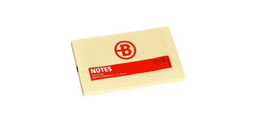 Notizen aus recyceltem gelbem Papier Bruneau - 100 Blatt Block