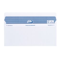 Sobre 112 x 225 mm Secure GPV 90 g con ventana 45 x 100 mm blanco - Caja de 100