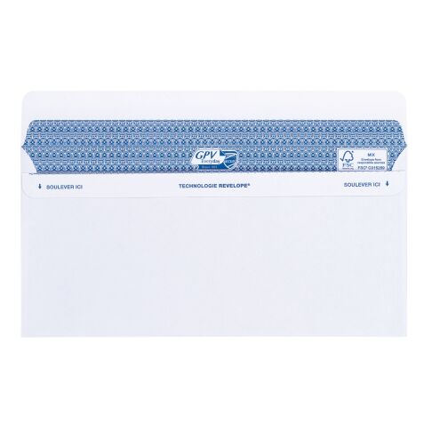 White envelopes 112 x 225 mm Secure GPV 90 g with window of 45 x 100 mm - box of 100