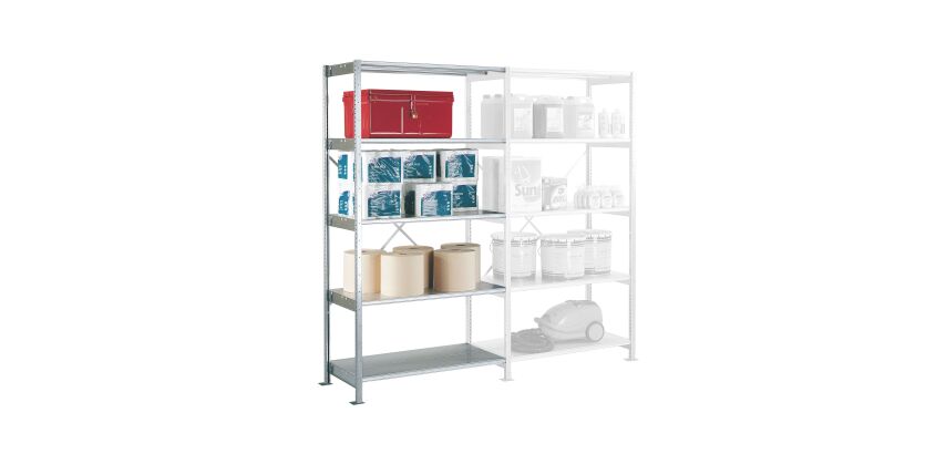 Elément suivant rayonnage acier galvanisé profondeur 60 cm