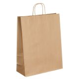 Bolsa kraft natural asas cordón 48 x 45 x 17 cm - Caja de 50