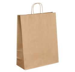 PQ 50 Bolsas Kraft Marrón 35 x 14 x 44 cm
