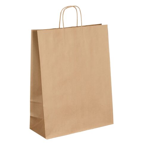 Bolsa kraft natural asas cordón 48 x 45 x 17 cm - Caja de 50