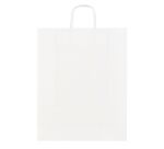 Sac magasin kraft naturel blanc poignées torsadées 44 x 35 x 14 cm - Carton de 50