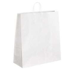 PQ 50 Bolsas Kraft blancas 35 x 14 x 44 cm
