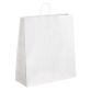 White kraft bag with twisted handles 44 x 35 x 14 cm - Pack of 50