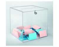 Urna transparente con cerradura