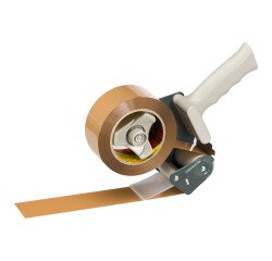 Hand-held dispenser for adhesive tape