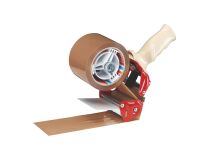 Safety dispenser for adhesive tape with large width