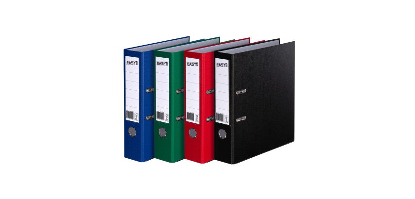 Classeur à levier cartonné A4 - Dos 8 cm couleurs assorties