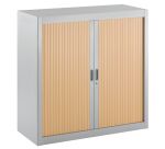 Armoire basse à rideaux démontables Décor 100 x 100 cm corps aluminium