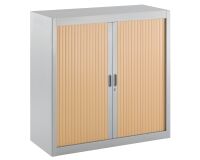 Armoire basse à rideaux démontables Décor 100 x 100 cm corps aluminium