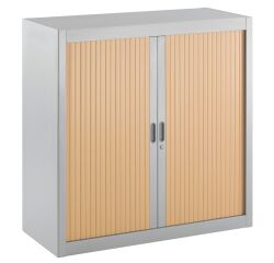 Armoire à rideaux démontables 100 x 100 cm alu - hêtre