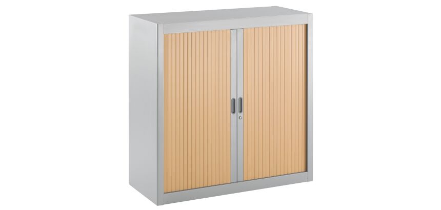 Armoire basse à rideaux démontables Décor 100 x 100 cm corps aluminium