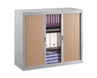 Armoire basse à rideaux démontables Décor 100 x 120 cm corps aluminium