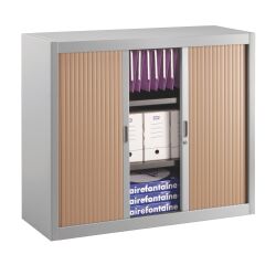 Armoire à rideaux démontables 100 x 120 cm alu - hêtre