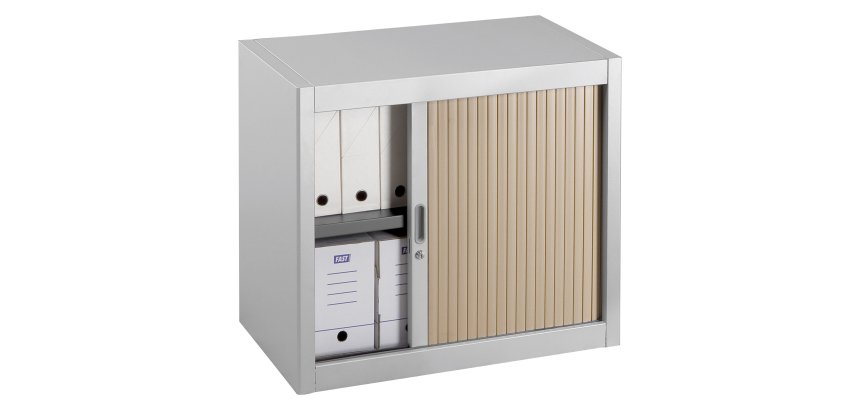 Armoire basse à rideaux démontables Décor 70 x 80 corps aluminium