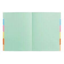 Pak van 60 binnenmappen met tabs Exacompta 24 x 32 cm assortiment