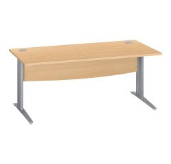 Scrivania lineare excellens con gonna e gambe in metallo