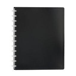 Protège-documents Viquel Géode - Essentiel Recycle - polypropylène opaque noir A4 40 pochettes - 80 vues