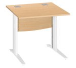 Bureau droit hêtre L 80 cm piètement " L" métal Essens