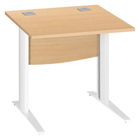 Mesa recta Excellens haya 80 cm patas blanco
