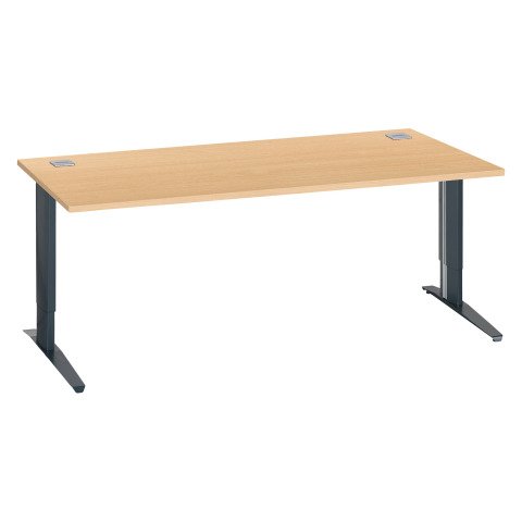 Mesa recta Excellens Patas Regulables Metal Plus 180 cm Haya / Gris Antracita
