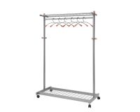 Wave coat rack with 6 hangers