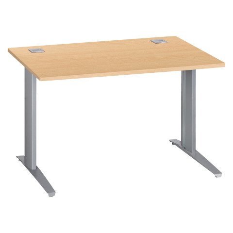 Mesa recta Excellens Patas fijas Metal Plus 120 cm Haya. / Aluminio