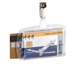 Identificadores rigidos con clip Durable 2 tarjetas