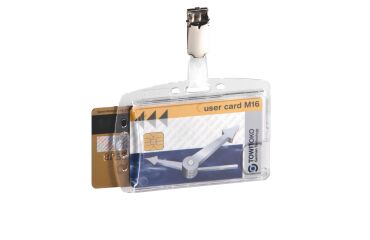 Identificadores rigidos con clip Durable 2 tarjetas