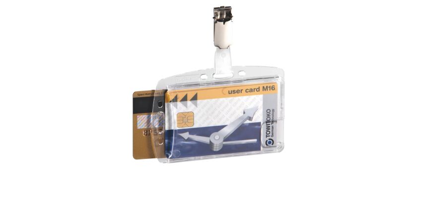 Identificadores rigidos con clip Durable 2 tarjetas