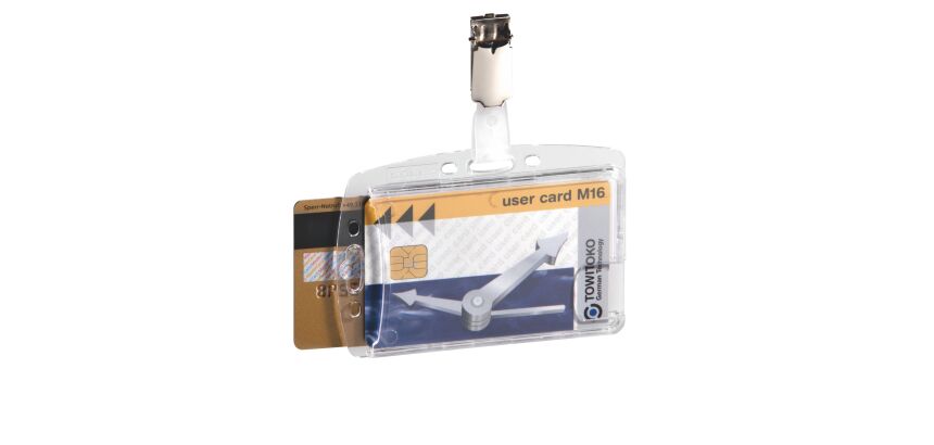 Identificadores rigidos con clip Durable 2 tarjetas